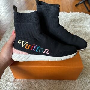 Louis Vuitton Black Sock After-Game Trainer Sneakers